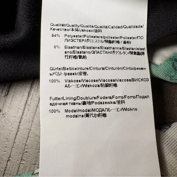 Hugo Boss Green and Black Abstract Long Sleeve Dress Size Medium - Picture 15 of 16